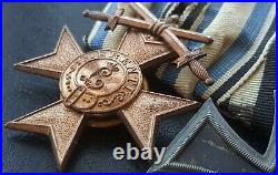9735? German Prussian WW1 mounted medal group Iron Cross Bavarian Merit Cross