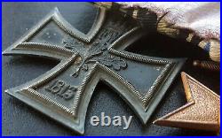 9735? German Prussian WW1 mounted medal group Iron Cross Bavarian Merit Cross