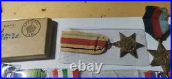 9 x ww2 British medals The africa star the atlantic star, The air crew Europe