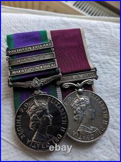 A Good Three Clasp General Service Medal & Long Service To Sjt Scots Guards