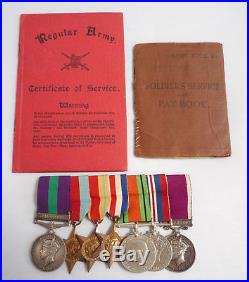 Army Long Service Palestine Ww2 Africa France Germany Medal Group Of 7 Ramc