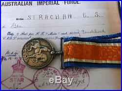 Aust War Medal Ww1 & Ww2 War Medal 7046 Pte Strachan G S & Lt Colonel Ww2