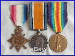 Australian WW1 medal trio. 13/Bn. Wounded Gallipoli. Original lander 25/4/15 AIF