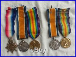 Australian WW1 medal trio & pair to brothers 10Bn 2Lieut KIA, 32Bn WIA Fromelles