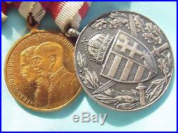 Austria Hungary Ww1 10 Medal Bar Military Merit Cross Signum Laudis