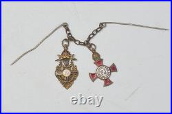 Austria, WW1 miniature medal chain Order Franz Joseph, Merit Cross with Crown