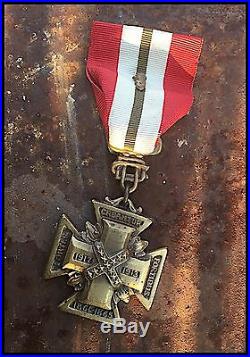 Auth. WW1 UDC Daughters Of The Confederacy Honor Medal Military Service #11419