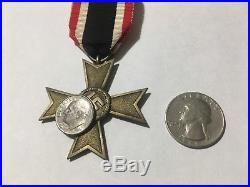Authentic 1939 WWII WW2 German Iron Cross Brass Medal with Ribbon! NO RESERVE