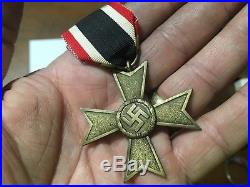 Authentic 1939 WWII WW2 German Iron Cross Brass Medal with Ribbon! NO RESERVE