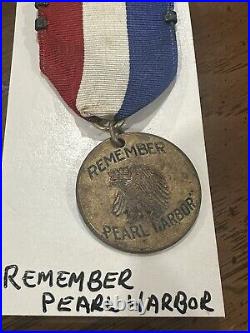 Authentic WW2 Medal REMEMBER PEARL HARBOR MEDAL Home Front