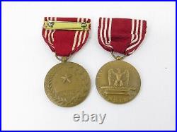 Authentic WWII US Army Medal Collection Good Conduct Combat Medic & Gold Plated