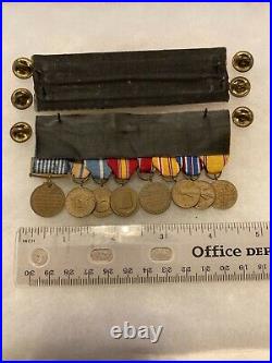 Authentic WWII US Army World War 2 Korean Victory Service Medals and Ribbons