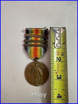 Authentic WWI Service Medal With 3 Bars