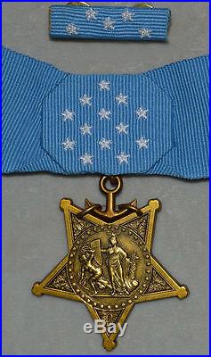 Boxed Us Ww1 Ww2 Congressional Medal Order Badge, Navy, Medal Of Honor, Rare