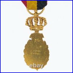 Belgique. Belle Medal of / The Work 1ere Class Belgian, IN Gold And Enamel, Min