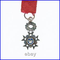 Belgique. Rare Medal Miniature from Top Of Order La Crown, Ornate Diamond Ring
