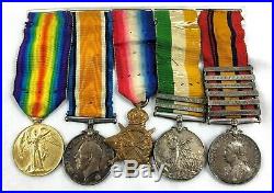 Boer War And Ww1 Medal Trio, Pte J Tomkinson Lanc Fus And Worc R