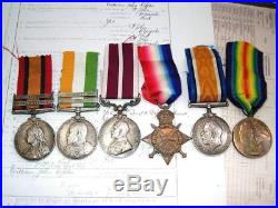 Boer War & MSM WW1 medals Gallipoli Somme 1st July Sgt Upton E Kent & Essex Regt
