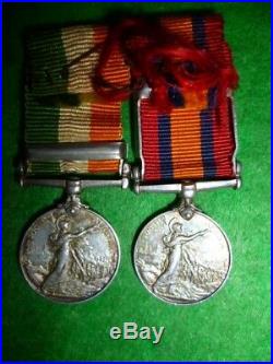 Boer War Miniature Medal pair to Lord Strathcona's Horse, KIA WW1 as a Captain
