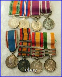 Boer War Queens South Africa Qsa Ksa Msm Meritorious Service Ww2 Miniature Medal