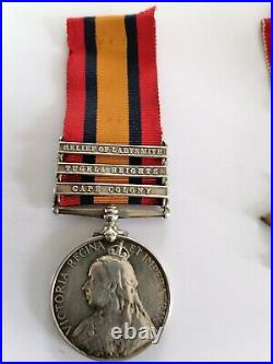 Boer War & WW1 Medal Set 7 awarded to W Collins T3444 T-13444 Rare Set A. S. C