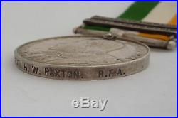 Boer War WW1 Officer Group of 5 Medals Major H W Paxton Royal Field Artillery
