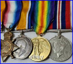 Boer War, Ww1 & Ww2 Medal Group Sgt Fletcher, Middlesex Rfc Raf West Surrey