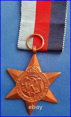 Boxed Set of 5 Medals War, Defence, Italy Star, Africa Star & 1939 -1945 Star