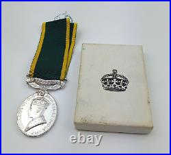 Boxed Type 1 George VI Territorial Medal For Efficient Service R T Woods 6143717