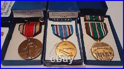 Boxed WW2 US Navy Army Issue Campaign MEDALS? - Lot Of 6 US MINT -S&A ORDER