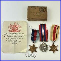 Boxed World War 2 WW2 Boxed Medal Group Royal Army Ordnance Corps H Marshall