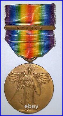 Boxed World War I US Victory Medal with France Clasp WWI WW1