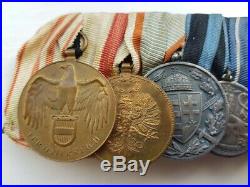 Brilliant Rare WW1 German Ostee Division Finnish Civil War Large 8 Medal Bar