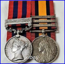 British Army 3rd Burma War, Boer War & Ww1 Medal Group 942 T Rennie K. O. S. B
