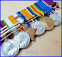 British Army Boer War Pow & Ww1 Wounded In Action Group Medals 1942 Sgt Edwards