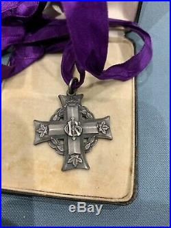 British Canadian Army WW1 Medal Silver Memorial Cross in original case McFADDEN