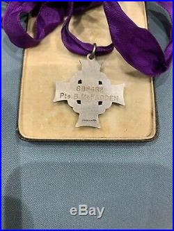 British Canadian Army WW1 Medal Silver Memorial Cross in original case McFADDEN