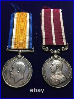 British Medal pair-MSM/BWM +presentation watch 1914 Malta by Gen. Rundle