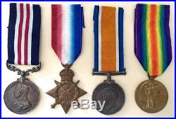 British WW1 Military Medal & Mons Star Trio Herbert Howe Army Service Corps