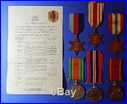 British World War 2 Medal Group 3 Fighter Squadron S African Air Force Ab0136