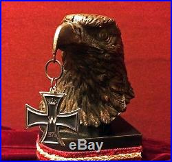 Bronze/Brass Eagle Stand Display FOR GERMAN WW2 (Cross Medal or Pocket watch)
