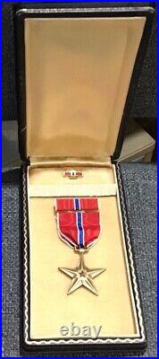 Bronze Star Medal Name Engraved Coffin Box Unresearched Original