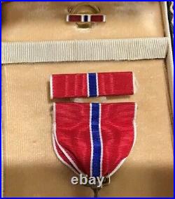 Bronze Star Medal Name Engraved Coffin Box Unresearched Original