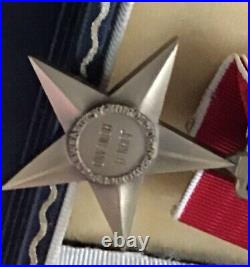 Bronze Star Medal Name Engraved Coffin Box Unresearched Original