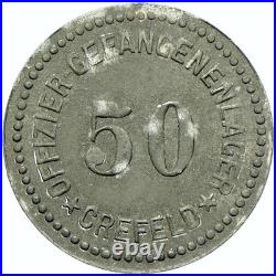 C1914 GERMANY Prisoner of POW World War I WWI CREFELD Token 50 Pfennig i100835