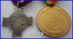 Canadian Ww1 DCM Winner Memorial Cross & Victory Medal Kia 24th Can Inf