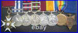 CB MEDAL GROUP EGYPT 1882 INDIA GS x 2 CHINA 1900 WW1 PAIR AS BRIGADIER GENERAL