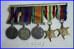 Canada Ww2 Medal Group Of 5 Italy Star Mounted C155