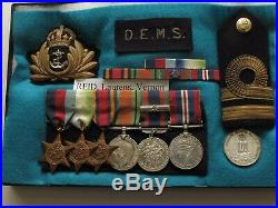 Canadian Ww2 Naval Group 6 Medals Plus. Lieut Defence Equipped Marine Ship