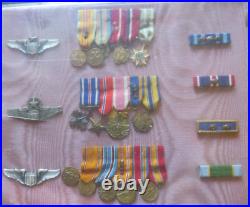 Collection Of 22 World War II Airforce Pins Medals And Ribbons